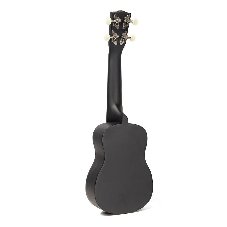 Korala UKS15BK Szoprán ukulele készlet, 3 pengető, matt fekete (tok nélkül)