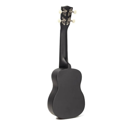 Korala UKS15BK Szoprán ukulele készlet, 3 pengető, matt fekete (tok nélkül)
