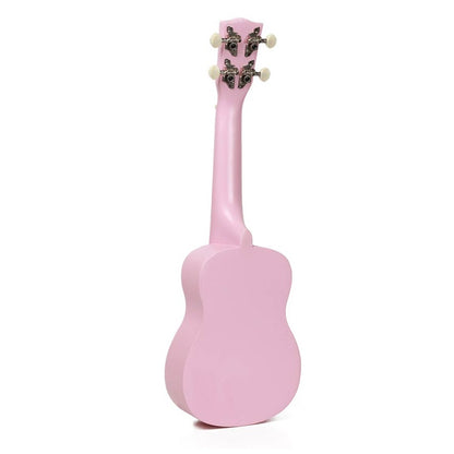 Korala UKS15PK Szoprán ukulele készlet, 3 pengető, matt rózsaszín (tok nélkül)