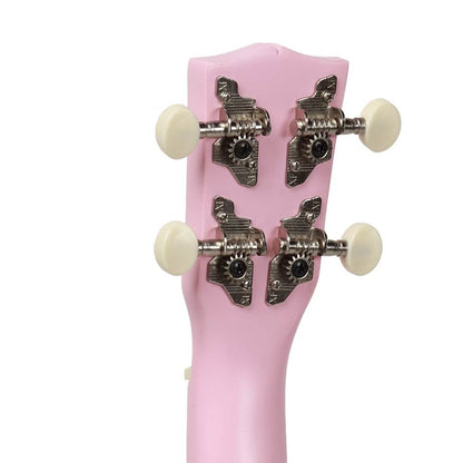 Korala UKS15PK Szoprán ukulele készlet, 3 pengető, matt rózsaszín (tok nélkül)