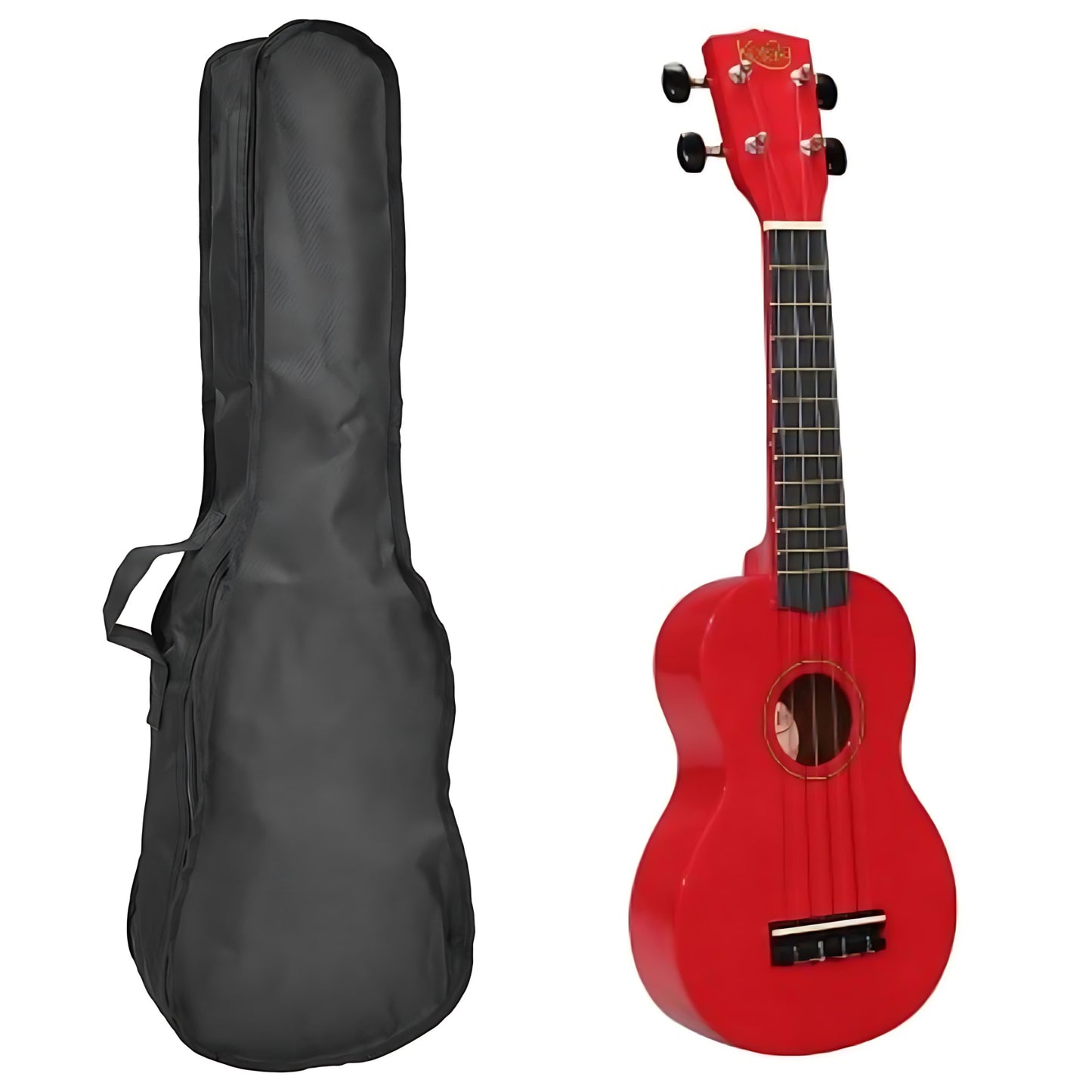 Korala UKS30RD Szoprán ukulele készlet, tokkal