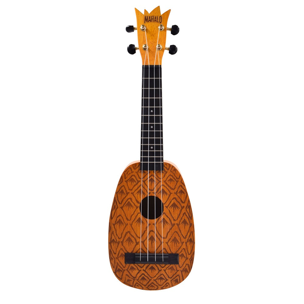 Mahalo ME1P Szoprán ukulele, természetes kivitel, ananász mintás, tok és 3 pengető