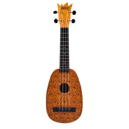Mahalo ME1P Szoprán ukulele, természetes kivitel, ananász mintás, tok és 3 pengető