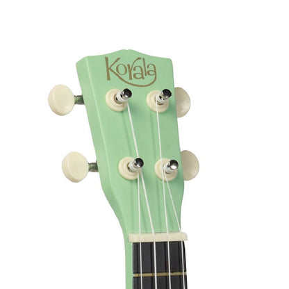 Korala UKS15GN Szoprán ukulele készlet, 3 pengető, matt zöld (tok nélkül)