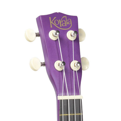 Korala UKS15PU Szoprán ukulele készlet, 3 pengető, matt lila (tok nélkül)