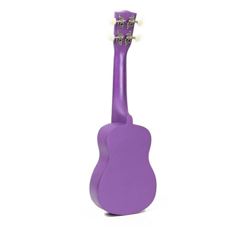Korala UKS15PU Szoprán ukulele készlet, 3 pengető, matt lila (tok nélkül)