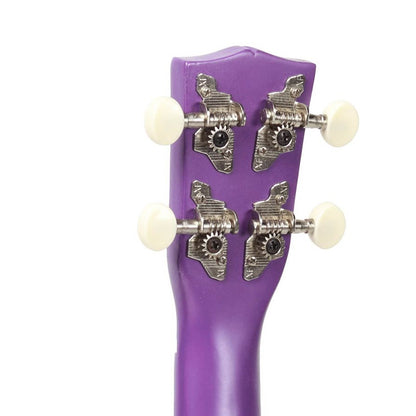 Korala UKS15PU Szoprán ukulele készlet, 3 pengető, matt lila (tok nélkül)