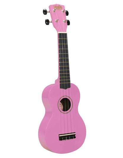 Korala UKS30PK Szoprán ukulele szett, hársfa, rózsaszín, tokkal
