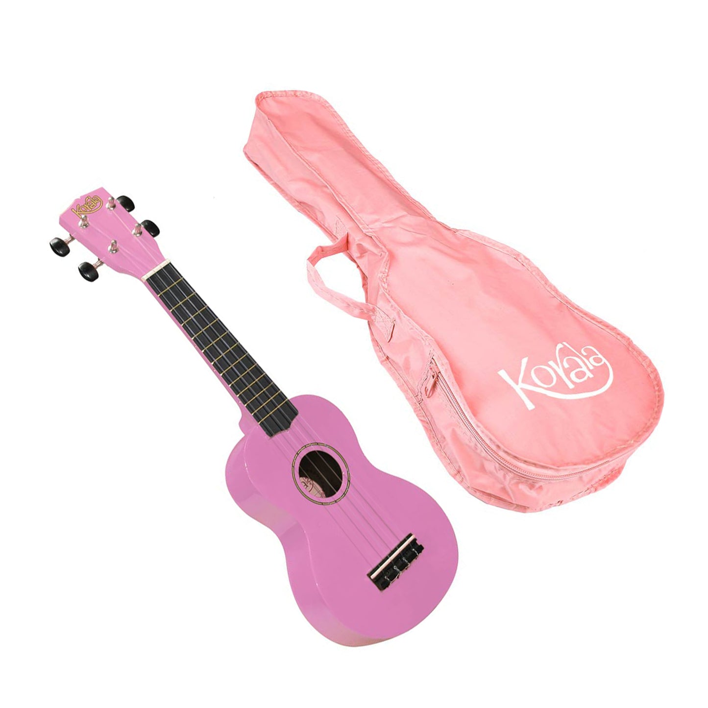 Korala UKS30PK Szoprán ukulele szett, hársfa, rózsaszín, tokkal
